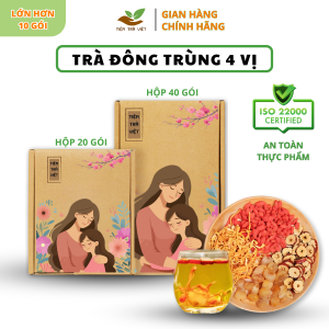 Trà Đông Trùng Tứ Vị - Phục hồi sinh lực, da sáng mịn, hồng hào - Tiệm Trà Việt