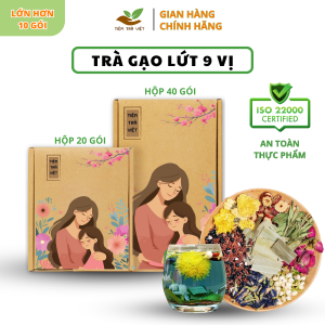 Trà Gạo Lứt Đậu Đen - Bổ máu, khí huyết lưu thông, da mịn màng -  Tiệm Trà Việt