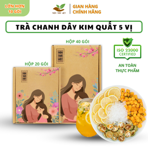 Trà Chanh Dây Kim Quất - Detox, đẹp da, thanh nhiệt - Tiệm Trà Việt